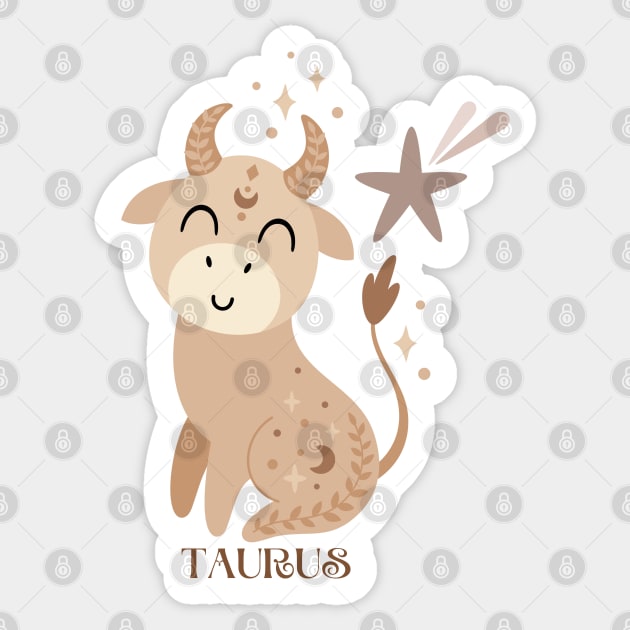 TAURUS ZODIAC KID Sticker by katalinaziz